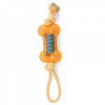 Triol - игрушка для собак - косточка с веревкой, 13 см
